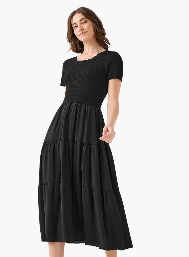 2Xtremz 2Xtremz Tiered Midi Dress